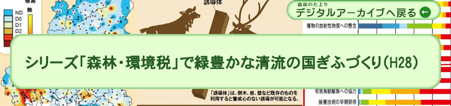 シリーズ「森林・環境税」で緑豊かな清流の国ぎふづくり
（H28）